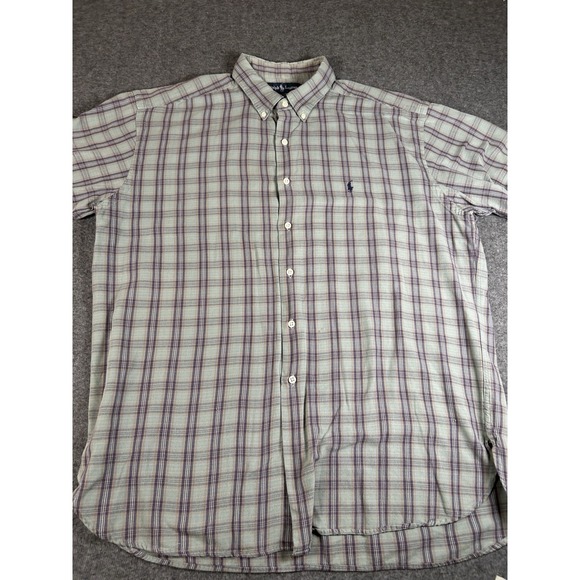 Polo Ralph Lauren McMeel Shirt Mens XL Multicolor Short Sleeve Button Down Pony - Picture 6 of 6